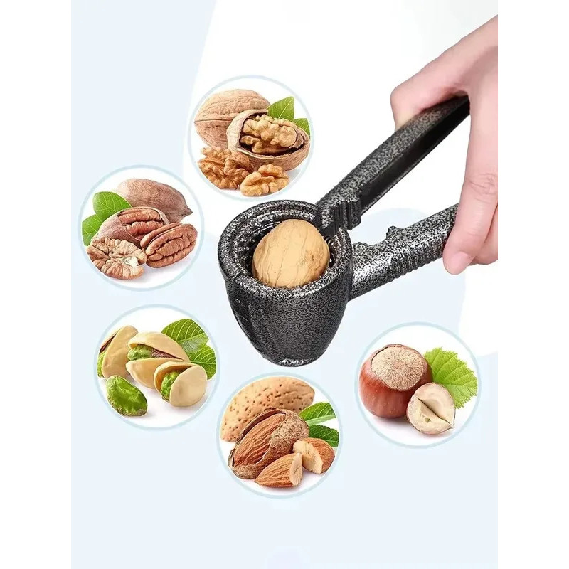 Pecan Nut Cracker เครื่องมือเปิดคีมวอลนัทพร้อมที่จับกันลื่น คีมเฮเซลนัท Nut Clip Nutcracker