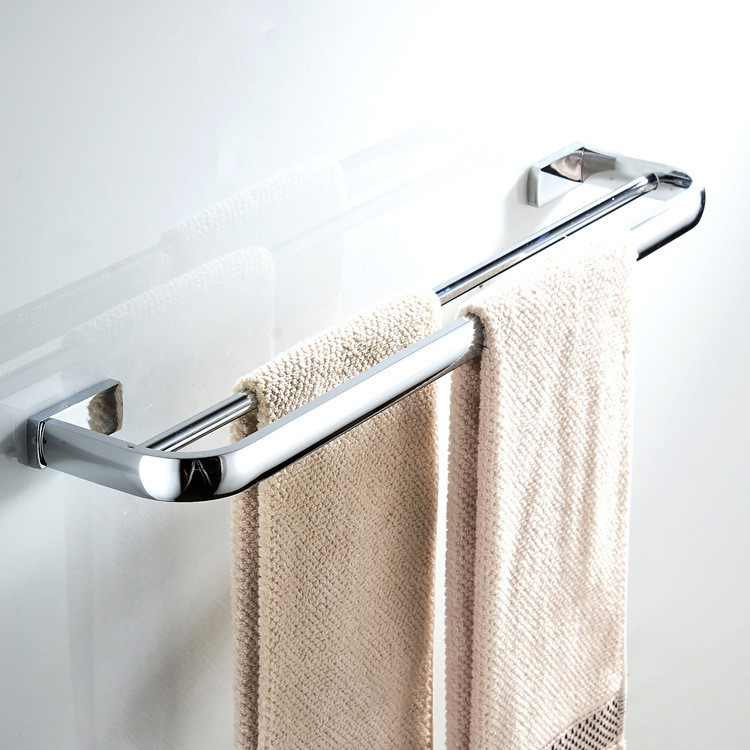 Supply of chrome-plated bathroom wall-mounted 57cm long electroplated brass material simple square f