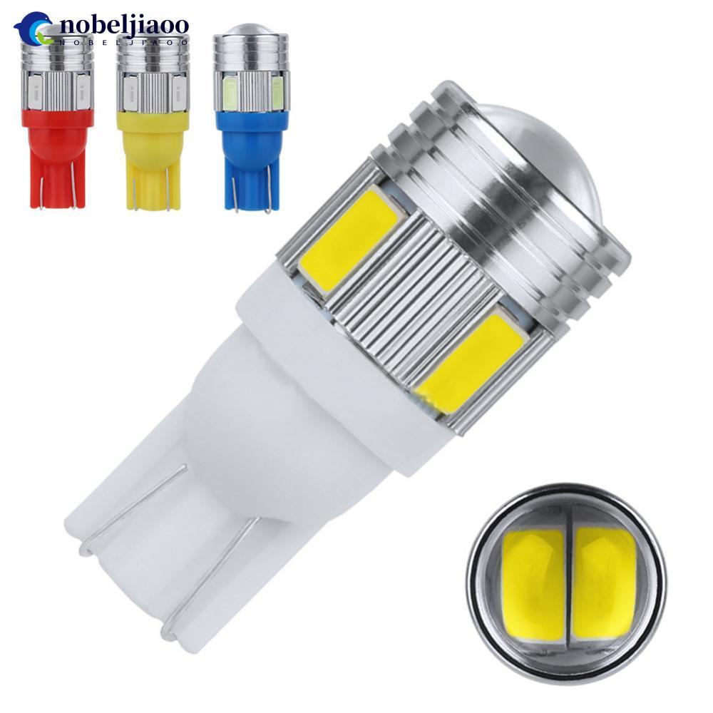 NOBELJIAOO T10 รถ W5W 6SMD 5630 หลอดไฟ LED ไฟสัญญาณย้อนกลับโคมไฟอ่านหนังสือ DC 12V Auto Wedge ด้านข้