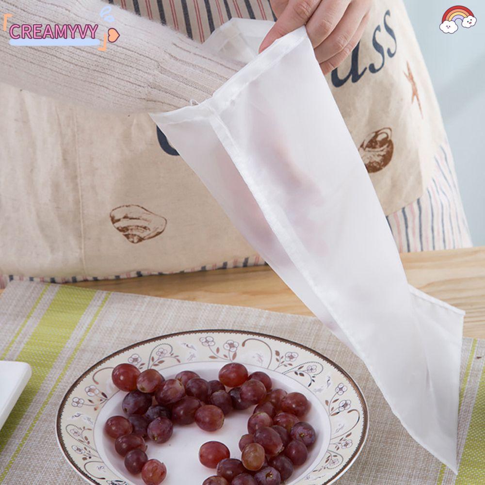 CREAMYVY 200mesh ไนลอน Fine ตาข่ายนํามาใช้ใหม่เครื่องดื่มกรองทําอาหารกระชอนกรองกาแฟ