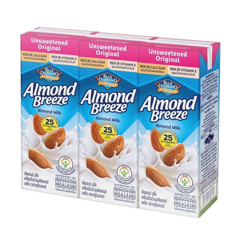 อัลมอนด์บรีช นมจืด (Almond Breeze Unsweetened Milk 180ml.)