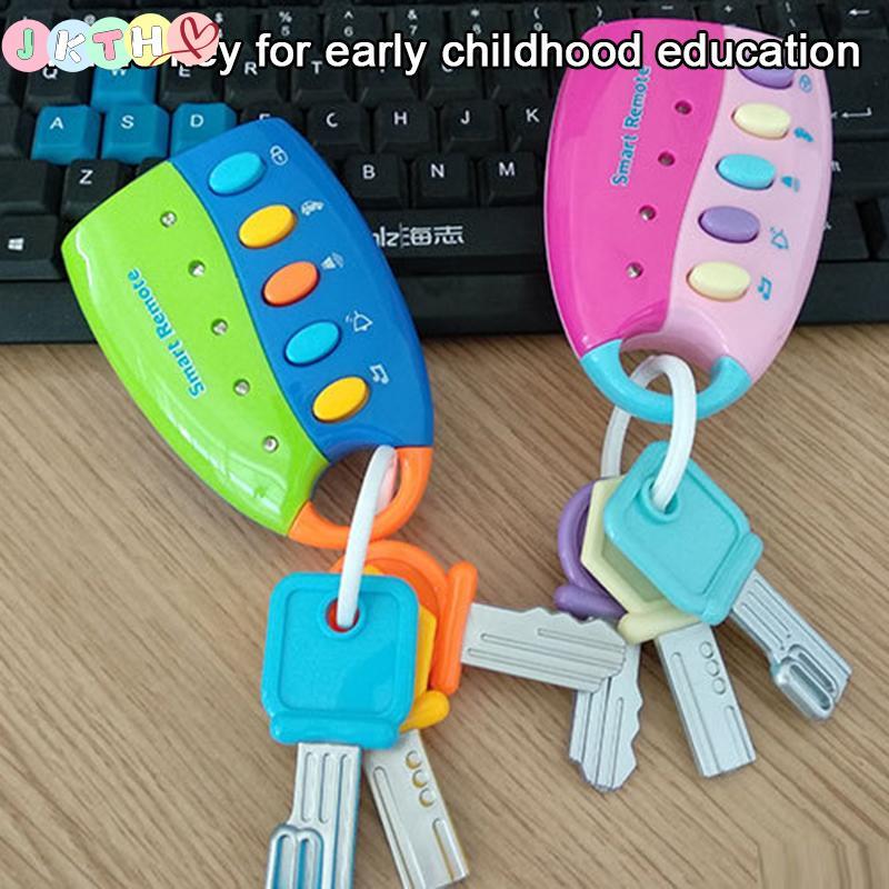 JKTH เด็กรีโมทคอนโทรลดนตรีกุญแจรถของเล่น Chanin Light Play การศึกษาพวงกุญแจ JKK