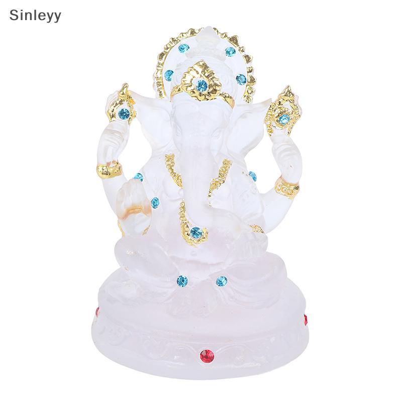 NLE Ganesh Hidhi ช้างเทพเจ้าแห่งความสําเร็จรูปปั้นเรซิ่นใสหุ่นเครื่องประดับ N