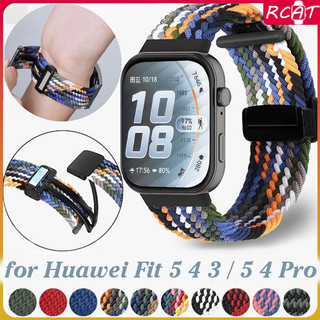 สายรัดไนลอนถักแม่เหล็ก for Huawei Watch Fit 5 4 3 / 5 Pro สายรัดข้อมือแบบเปียก ที่ปรับได้แม่เหล็ก for Huawei Watch Fit 3