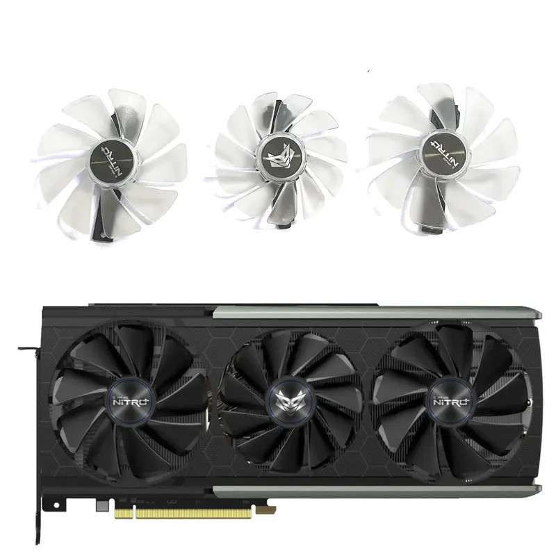 Kankeirr 85 มม.95 มม.LED สีขาว GPU พัดลม FD10015M12D FDC10H12D9-C สําหรับ Sapphire RX 5700 XT 8GB NI