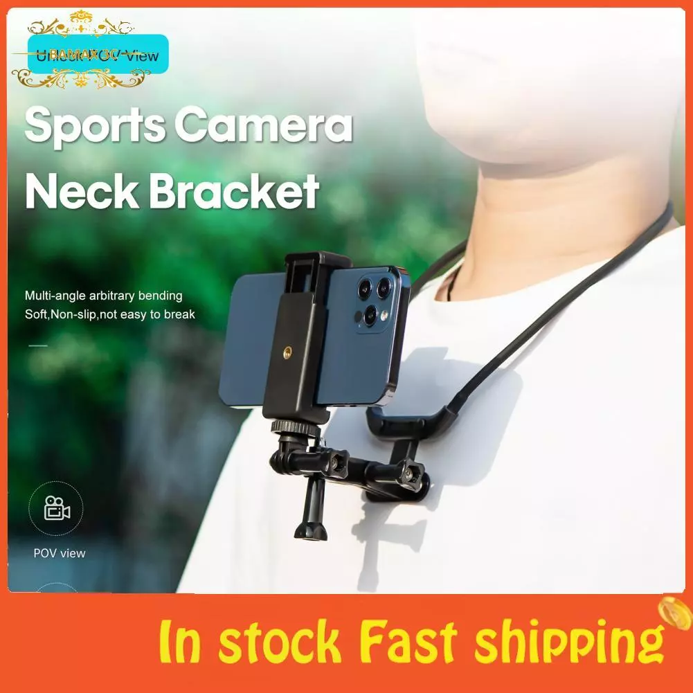 Bamaxis ที่วางคอสำหรับโทรศัพท์และกล้องแอคชั่น GoPro 12/11/10/9/8/7 Insta360 Ace Pro DJI Osmo