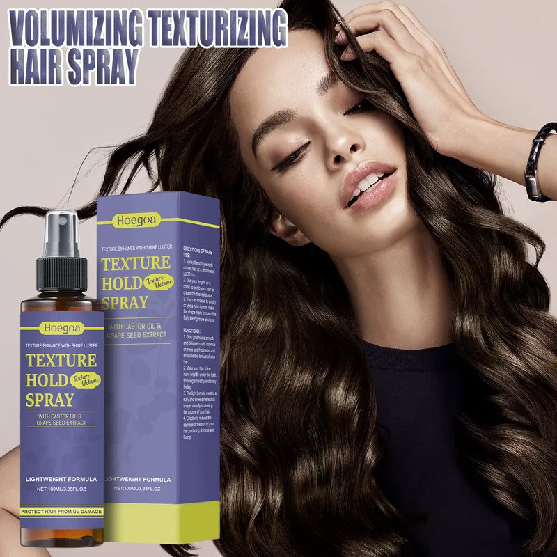 Hair Texture Setting Spray Shine Enhancing Fast Drying Natural Finish Unisex ผู้ชายผู้หญิงป้องกันควา