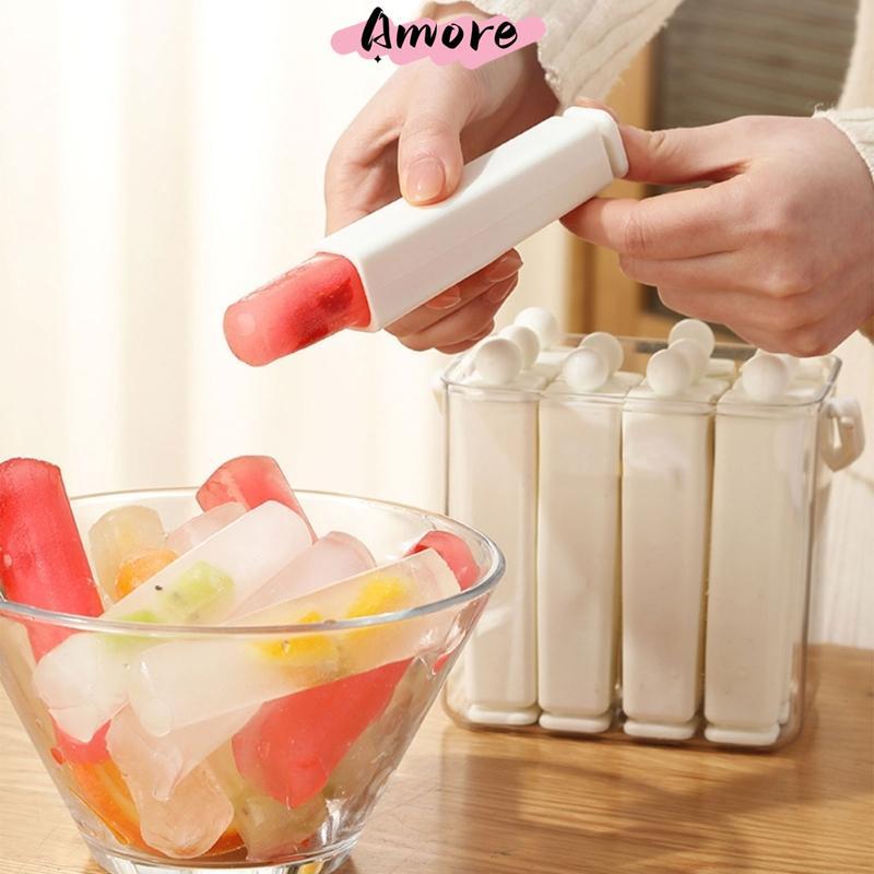Amore ซิลิโคนก้อนน้ําแข็ง Stick Maker ชุดแม่พิมพ์สําหรับขนมอย่างรวดเร็วและเข้าแขก