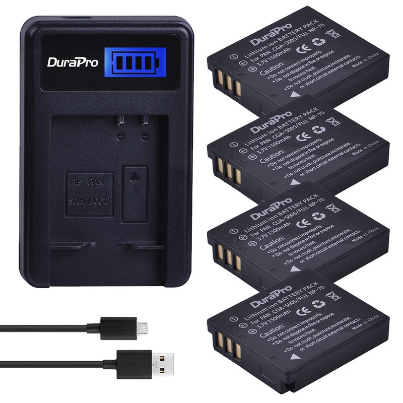 DuraPro CGA-S005 CGA S005 CGAS005 Battery + Charger for Panasonic Lumix DMW-BCC12 DMC-LX1 LX2 LX3 FX