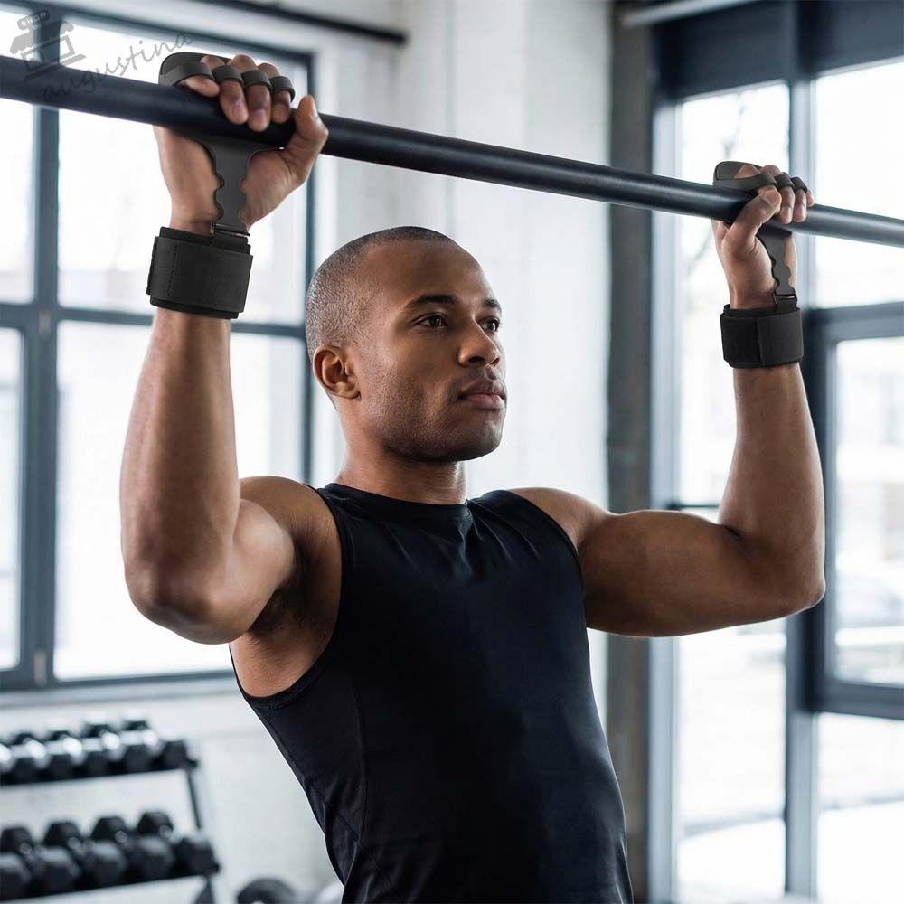 AUGUSTINA 1 ชิ้น/คู่ Lifting Grips, การออกแบบน้ําหนักเบา Ergonomic Shape Weight Lifting Grips, Deadl