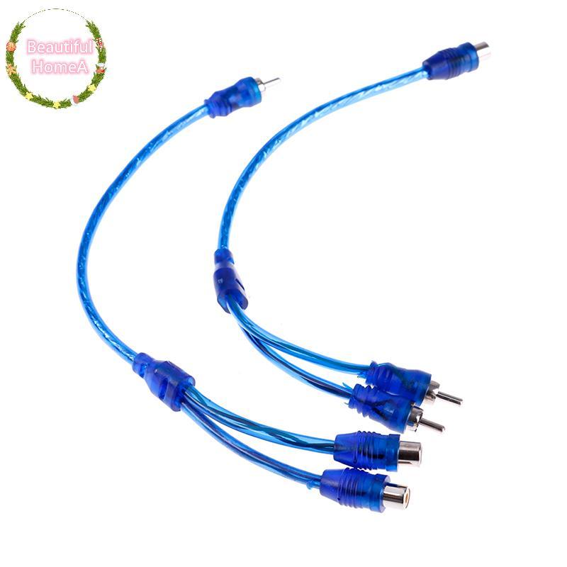BHome 1 PC RCA หญิงถึงชาย splitter สเตอริโอเสียง Y อะแดปเตอร์สายเชื่อมต่อ TH