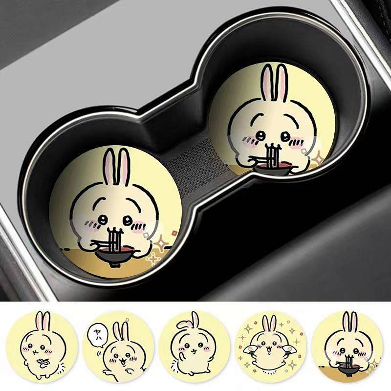Eating Noodles Usaage Car Coaster Car Good Product Creative Water Cup Mat Car Interior Ornaments Non