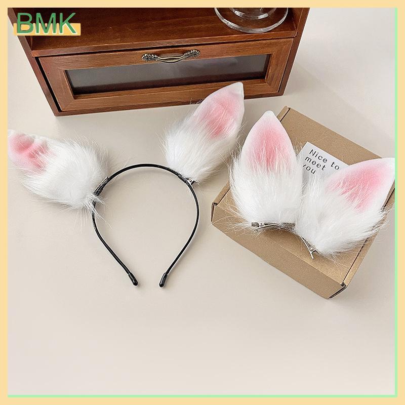 BMK น่ารักกระต่ายหูตุ๊กตาผม Hoop คอสเพลย์กระต่าย Plush Bunny หูการถ่ายภาพ Props Party Supplies เครื่