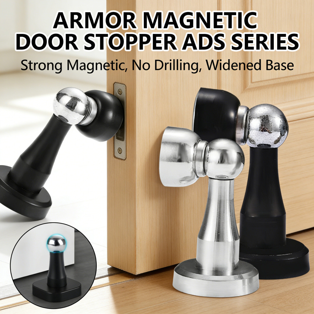 คุณภาพ Hold Door Magnet Stopper Magnetic Door Armor Stopper / Matt Black Stopper磁性