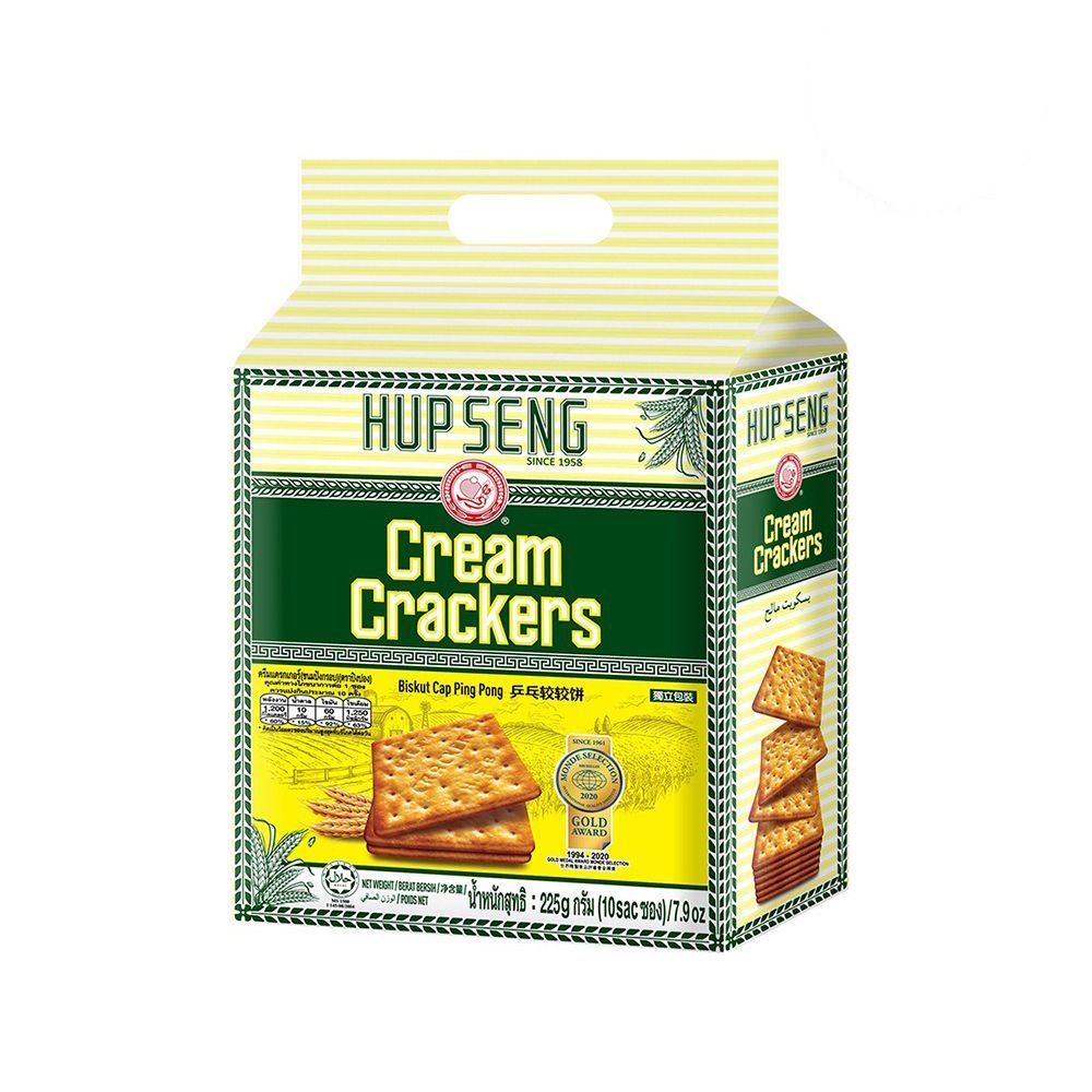 [สินค้าส่งด่วน] ฮับเส็งแครกเกอร์ครีม 225 กรัม HUP SENG CREAM CRACKER 225G.