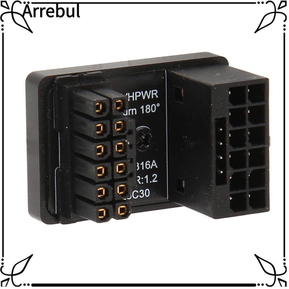 AREBUL GPU PCIe Connector, 12 + 4 Pin PH316 TypeA GPU Power Adapter, ทนทาน 180 องศามุม Plug และ Play