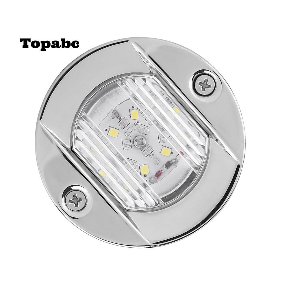 TOPABC Marine Boat Light, LED สีขาว 304 สแตนเลส Transom Light, Anchor Light กันน้ํา 12V Stern Light 