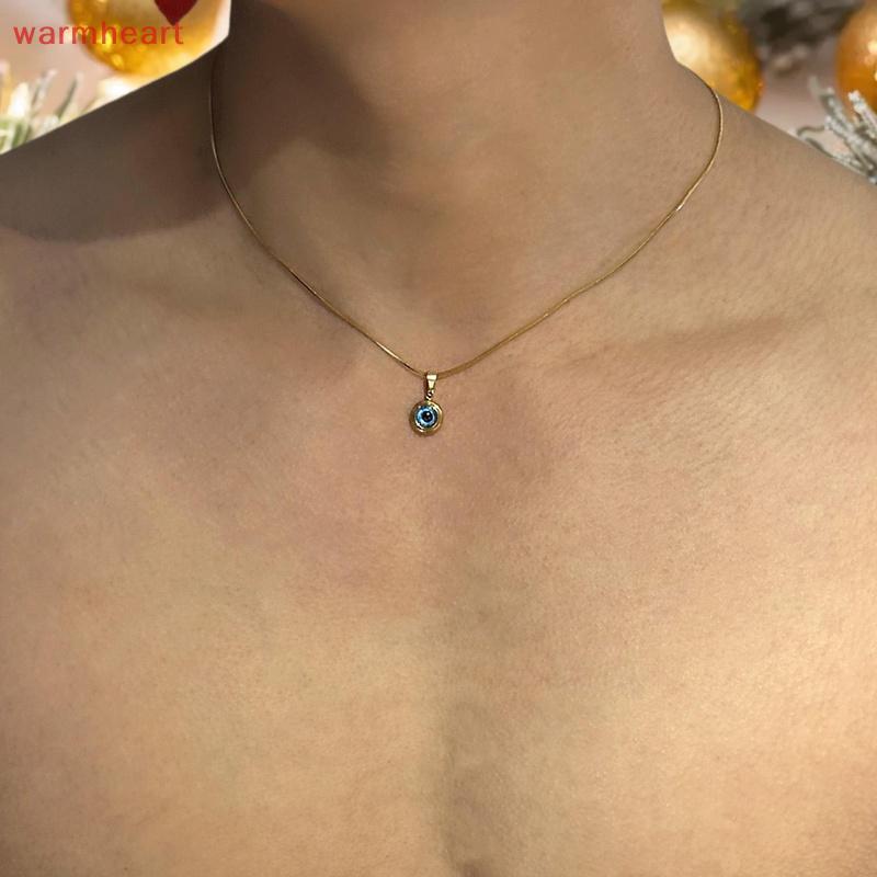 (warmheart) Angel Eyes Clavicle Chain Evil Eye Nelace สําหรับชายผู้หญิง Evil Eye Choker แฟชั่นเครื่อ
