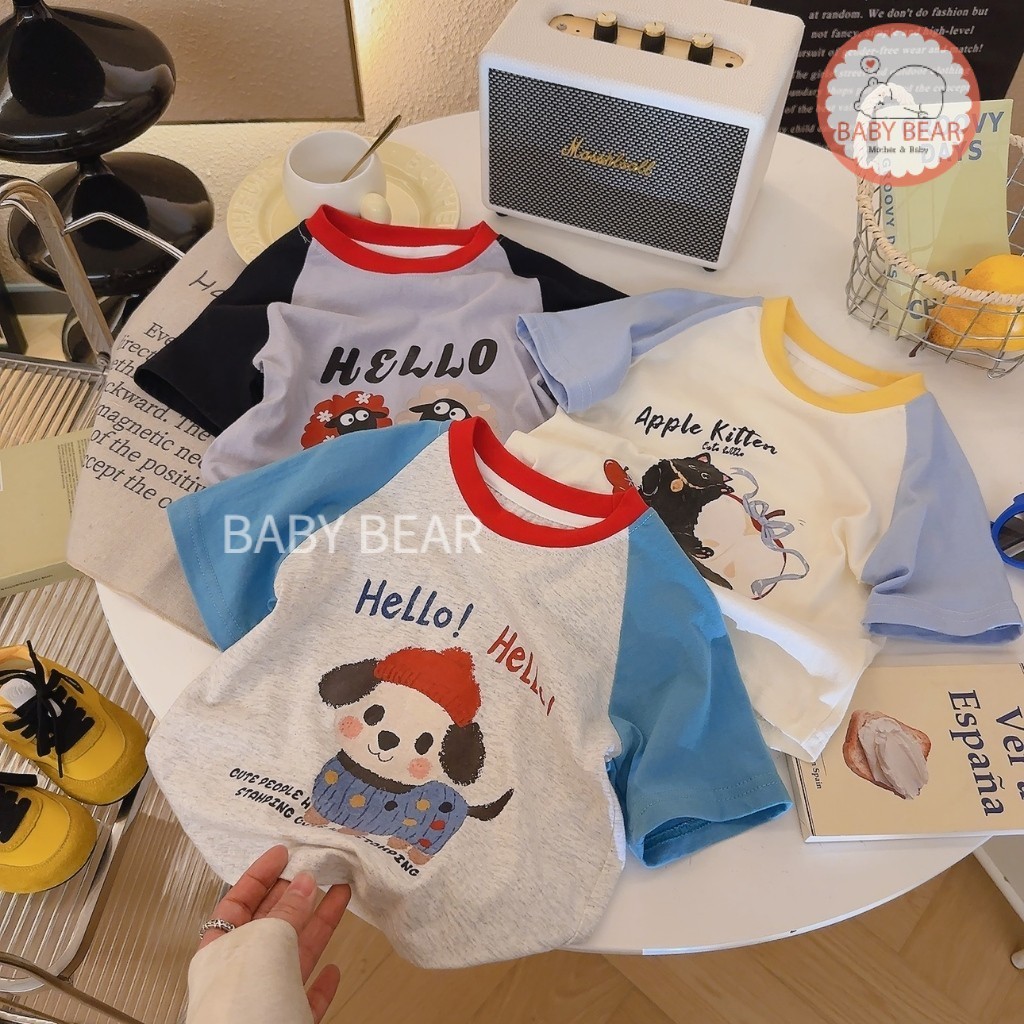 เสื้อยืดแขนสั้นเด็ก เสื้อยืดพิมพ์ลาย ใส่หน้าร้อนเนื้อผ้าcotton – โปรปัง