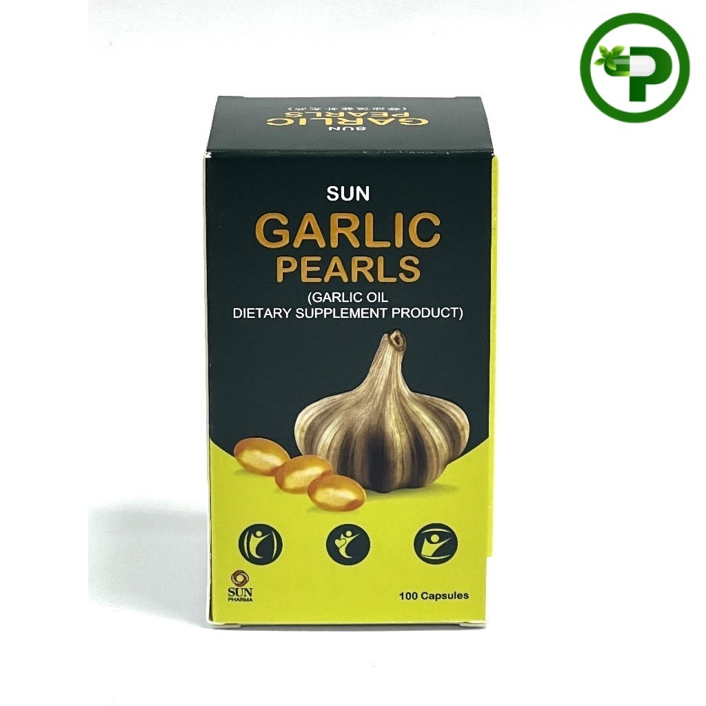 ซัน ฟาร์มา ซันการ์ลิค เพิร์ล (100 แคปซูล) Sun Pharma Sun Garlic Pearl (100 Cap) น้ำมันกระเทียม Garlic oil