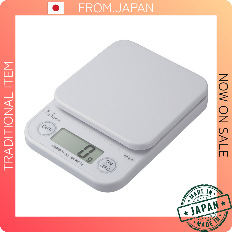 【From Japan】04Tanita Cooking Scale, measures up to 2 kg in 1 g increments, White KF-200 WH — Kitchen