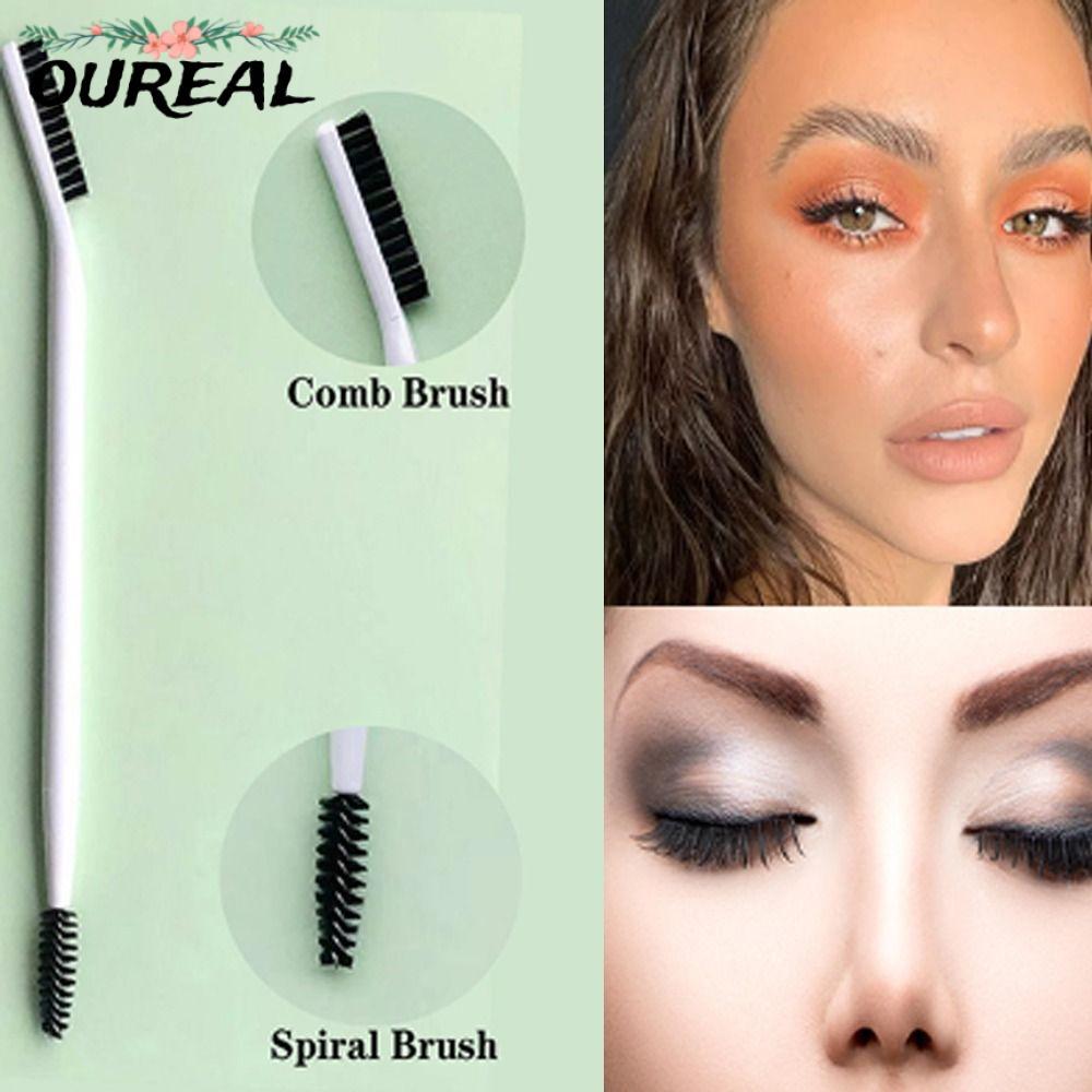OUREAL Eye Brow Brush, สําหรับกรูมมิ่ง Brows MakeupTool แปรงคิ้ว, การออกแบบแบบพกพา Spoolie Brush Hom