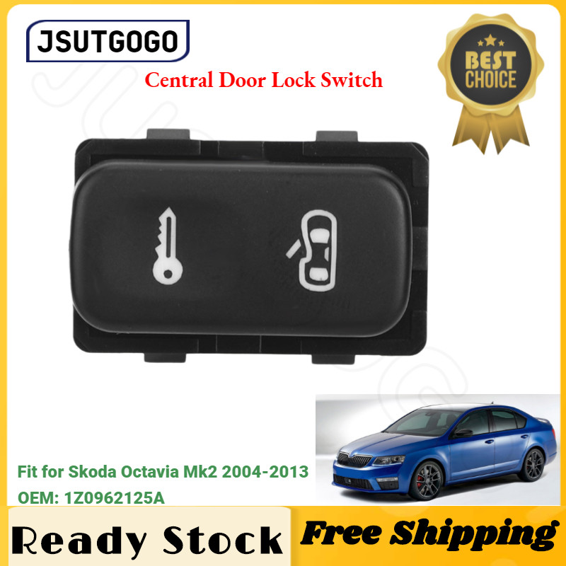 ปุ่มสวิตช์ล็อคประตูกลางรถยนต์ 1Z0962125สําหรับ Skodas Octavia Mk2
