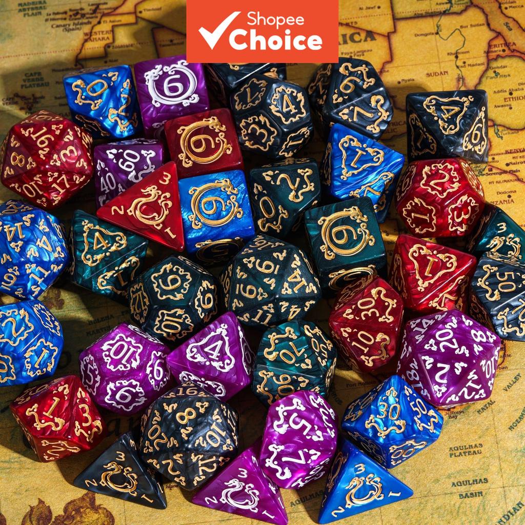7 ชิ้น Polyhedral ลูกเต๋าชุดเกมกระดาน DND ตารางอุปกรณ์เสริมเกมรายการสุดท้ายของขวัญรับปริญญาไอเดียของขวัญเล็กๆ Multi-side ลูกเต๋าชุดคุณภาพสูงความบันเทิงตารางเกมชุด