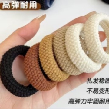 ที่ไร้รอยต่อไม่เจ็บผมผมแหวนผ้าขนหนูแหวนยืดหยุ่นสูงผู้หญิงสไตล์ผมหางม้าสูงทุ่มเทคาดศีรษะ เฮ้