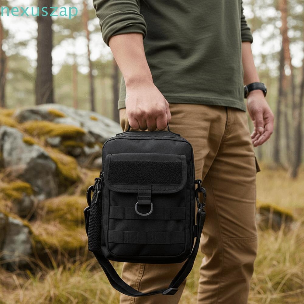 NEXUSZAP กระเป๋าคาดหน้าอกไนลอน,ความจุขนาดใหญ่Anti-splash Water Mens Multi-functional Sports Satchel,ปรับสายกระเป๋าถือสวมใส่Techwearสไตล์กระเป๋าสะพายCombuting
