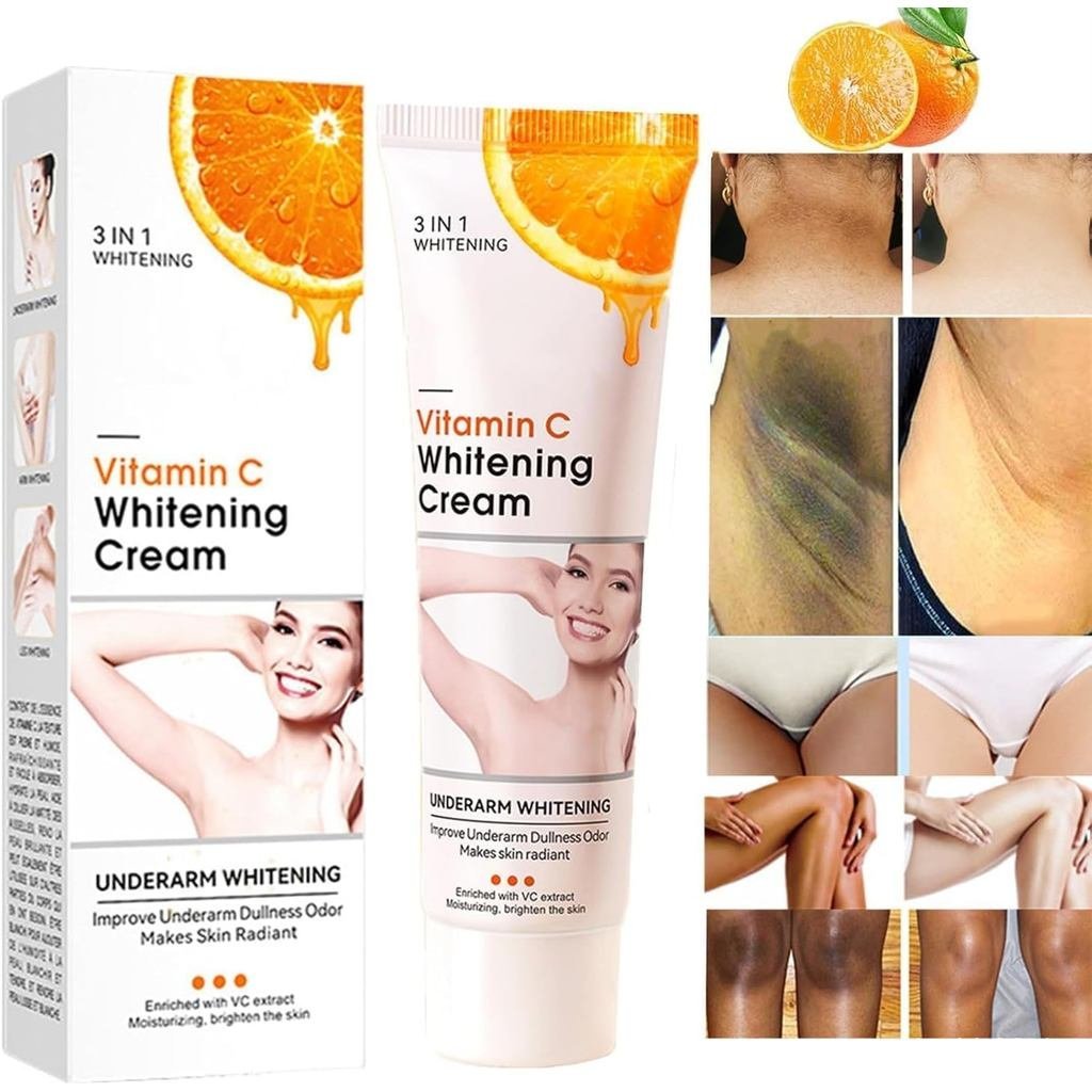 2PCS Underarm Lightening ครีมปรับปรุงพื้นที่ส่วนตัวกลิ่น Anal Bleaching ครีมผิวกระจ่างใส Dark Remove