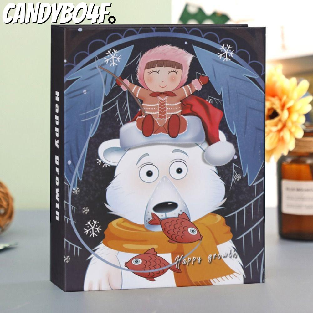 CANDYBO4F คอลเลกชันอัลบั้ม 100 ชิ้น, อัลบั้มภาพ PVC การ์ตูน 4R, สมุดอนุสรณ์หลากสีสําหรับเด็ก