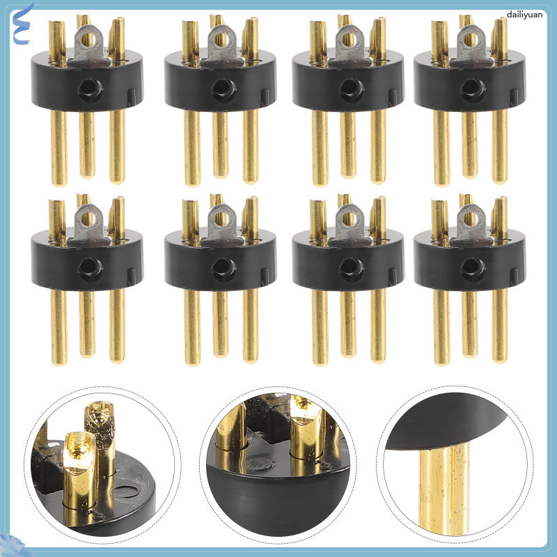 10 ชิ้นหลายสีโลหะ ABS Xlr 3 พินไมโครโฟนอะแดปเตอร์เสียงปลั๊กสําหรับ Ktv dailiyuan