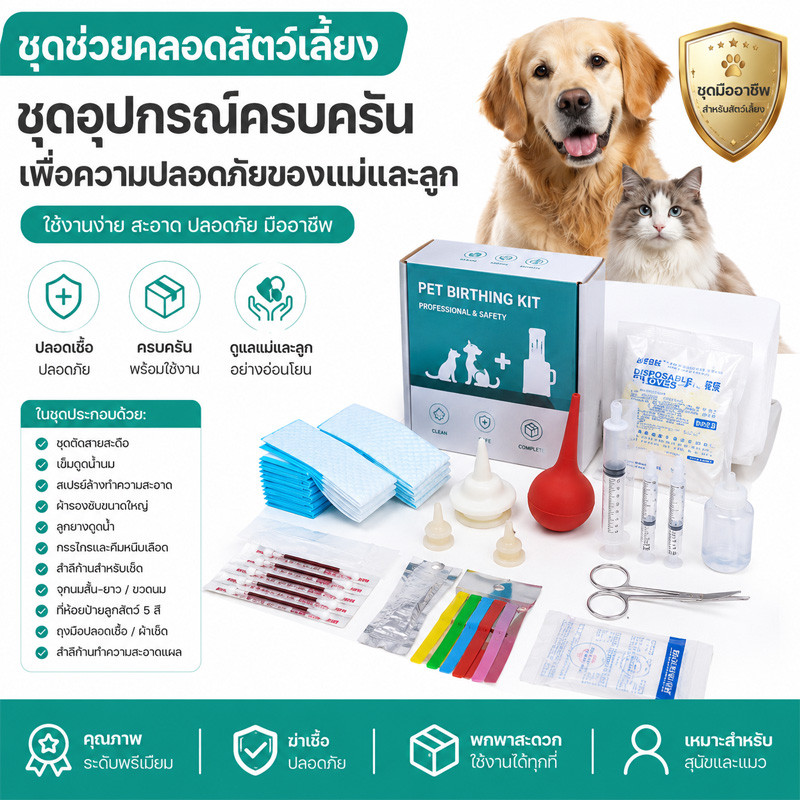 ผลิตภัณฑ์สําหรับสัตว์เลี้ยง อุปกรณ์ทำคลอดหมา ทำคลอดแมว รูปที่ 5