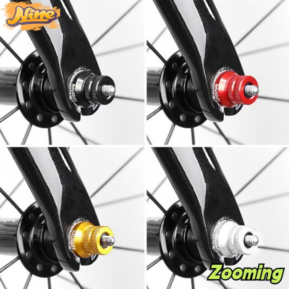 ZOOMING 1/2pcs Nut Hub, 4 สีอลูมิเนียม Quick Release Lever,คุณภาพสูง M5 MUQZI Fixing Bolt MTB จักรยานเสือหมอบ