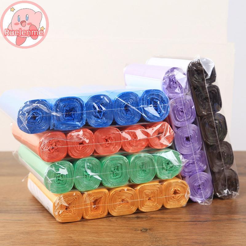 ถูกต้อง 5 ม้วน 1 Pa 100 ชิ้นในครัวเรือนทิ้งถังขยะกระเป๋าห้องครัวถุงขยะทําความสะอาดถุงขยะถุงพลาสติก TH
