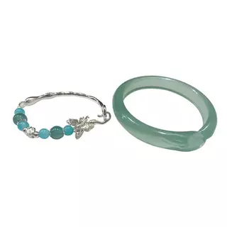 [QIMO] 2 ชิ้นประณีตสไตล์จีน sels สร้อยข้อมือสําหรับผู้หญิงสาวอเนกประสงค์สไตล์โบราณสร้อยข้อมือเครื่องประดับของขวัญ