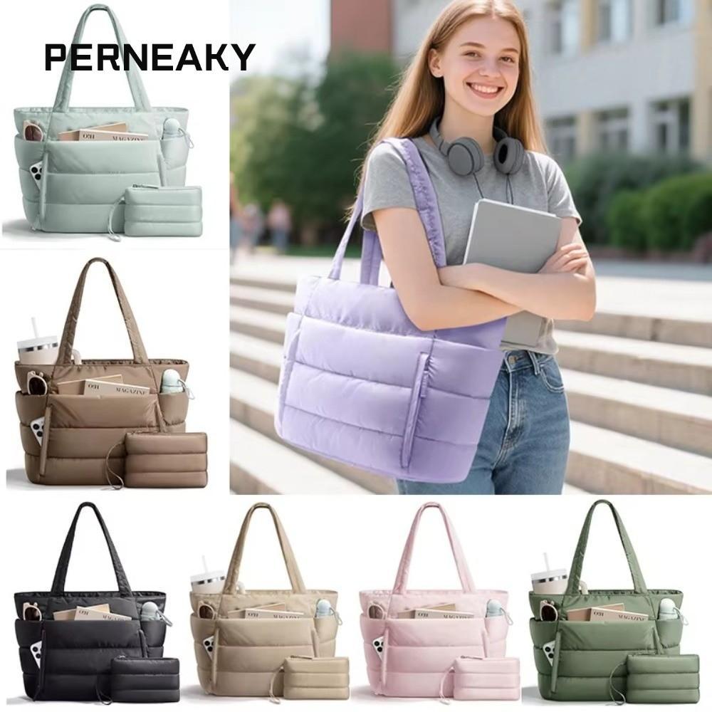 PERNEAKY กระเป๋าถือผู้หญิง อเนกประสงค์ ความจุใหญ่ น้ําหนักเบา หลายช่อง กันน้ํา สําหรับโรงเรียนท่องเที่ยวยิม