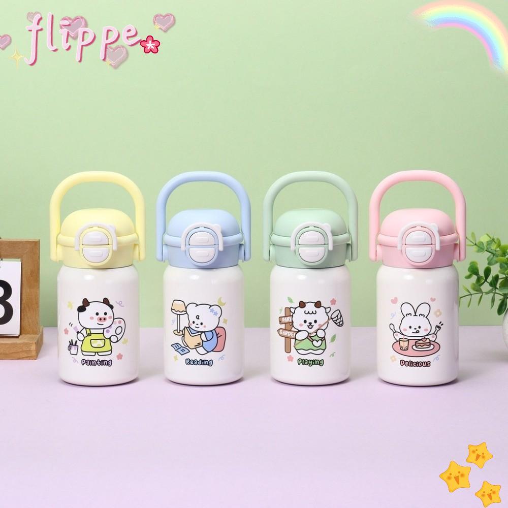 FIPE ถ้วยสูญญากาศ, ทนทาน 400 มล. ถ้วยฉนวน, 316 สแตนเลสความจุสูงการ์ตูนน่ารักขวดน้ําสําหรับเด็กนักเรียน