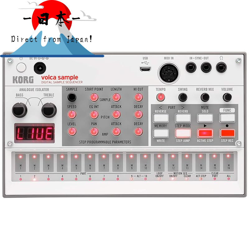 [Direct from Japan]
KORG digital sampler volca sample 2 synthesizer battery-operated built-in speake