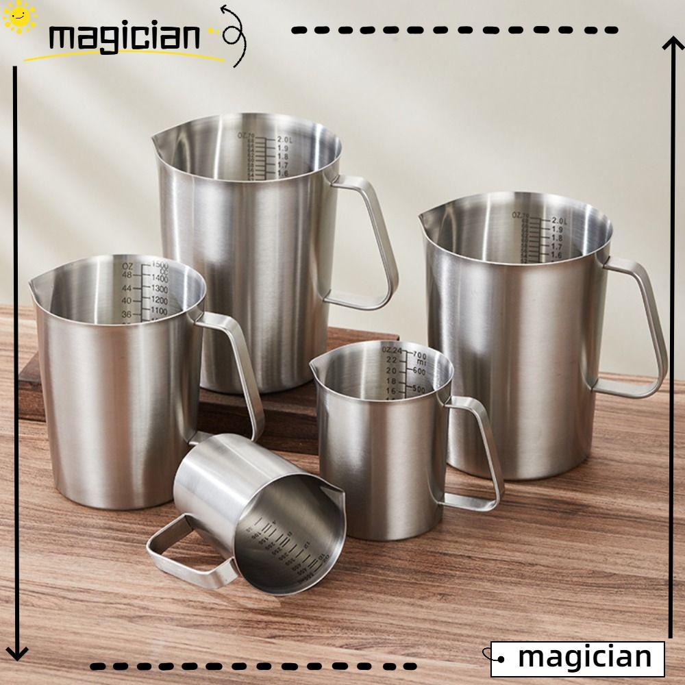 ถ้วยตวง MAGICIAN การออกแบบขนาดด้านใน 304 สแตนเลสบีกเกอร์ในห้องปฏิบัติการพร้อมฝาปิดขนาดใหญ่ความจุหนา 