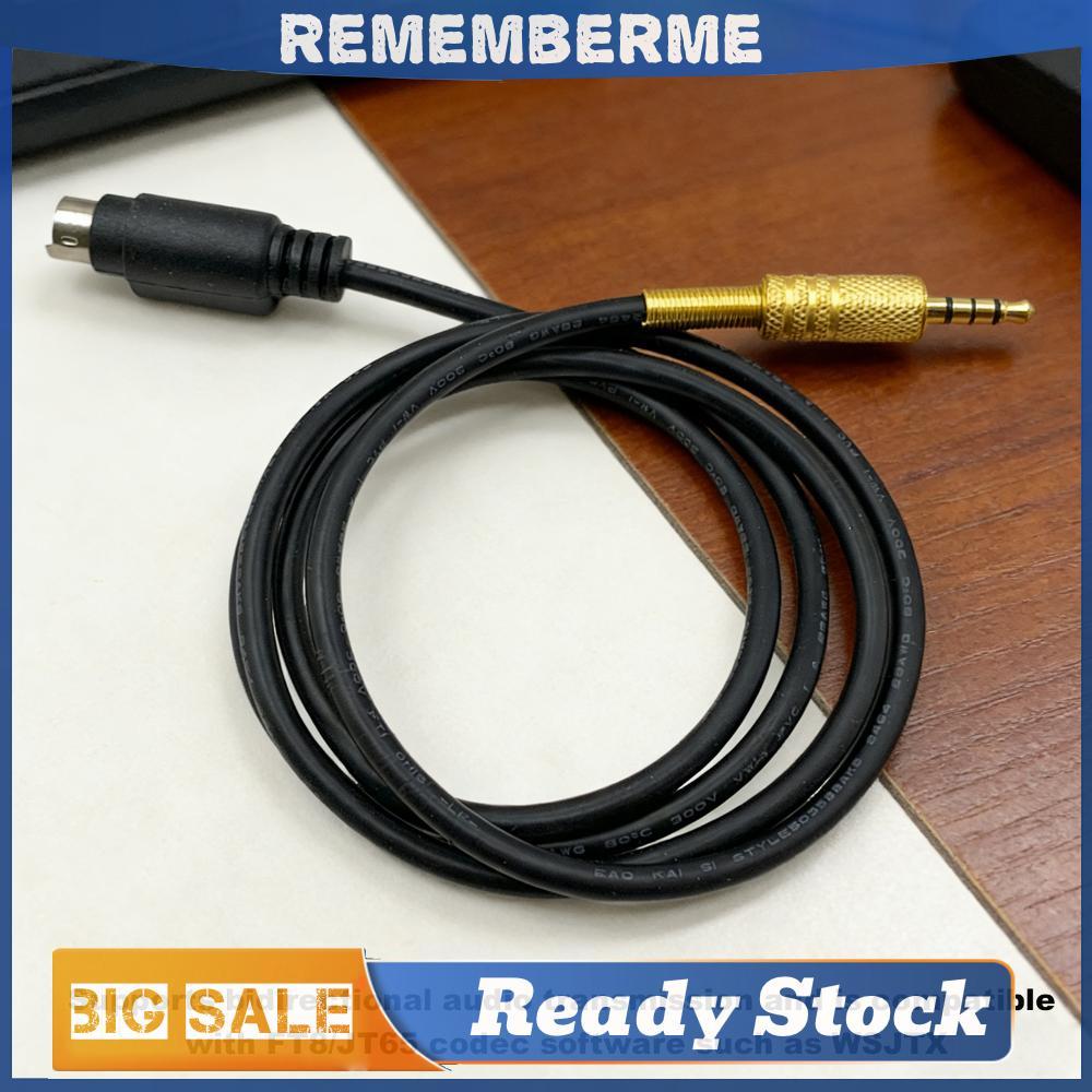1M Mini DIN 6 Pin ถึง 3.5 มม.TRRS Audio PTT Wire Ham วิทยุ PTT อะแดปเตอร์ FT-857/-817/-991 การเชื่อม