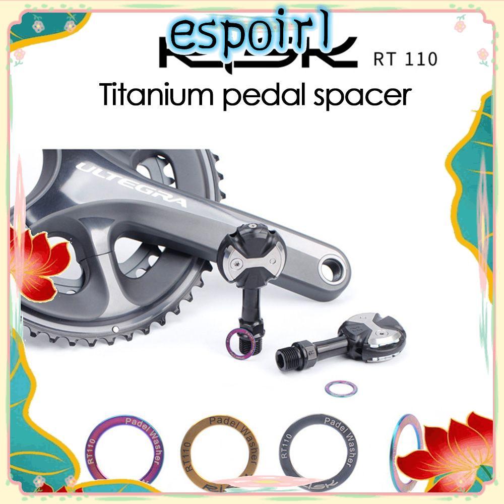 ESPOIR 2 ชิ้น Pedal Spacer ขยายไทเทเนียมอัลลอยด์กันสนิมจักรยานเหยียบเครื่องซักผ้า