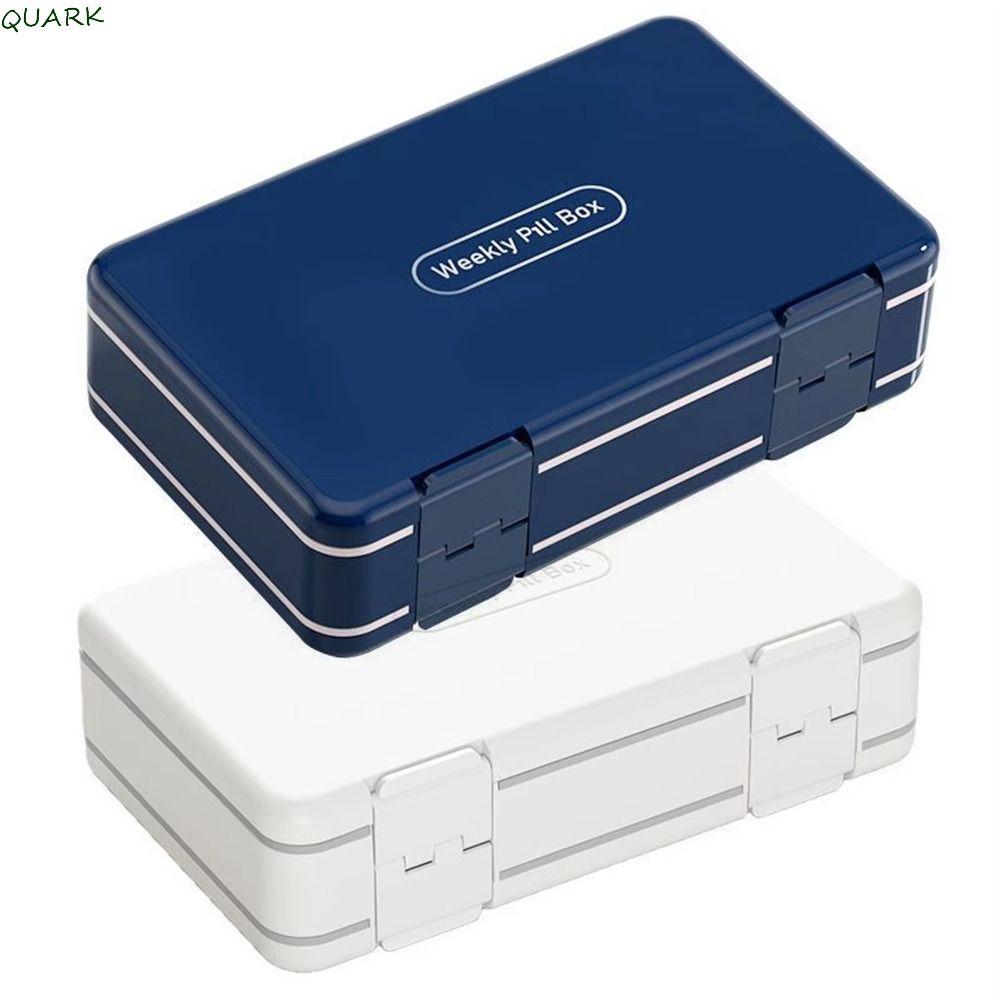 QUARK 24 กริดรายสัปดาห์ Pill Organizer, 7 วันที่ถอดออกได้ Pill Organizer กล่อง,การจําแนกกล่องรั่วขนา