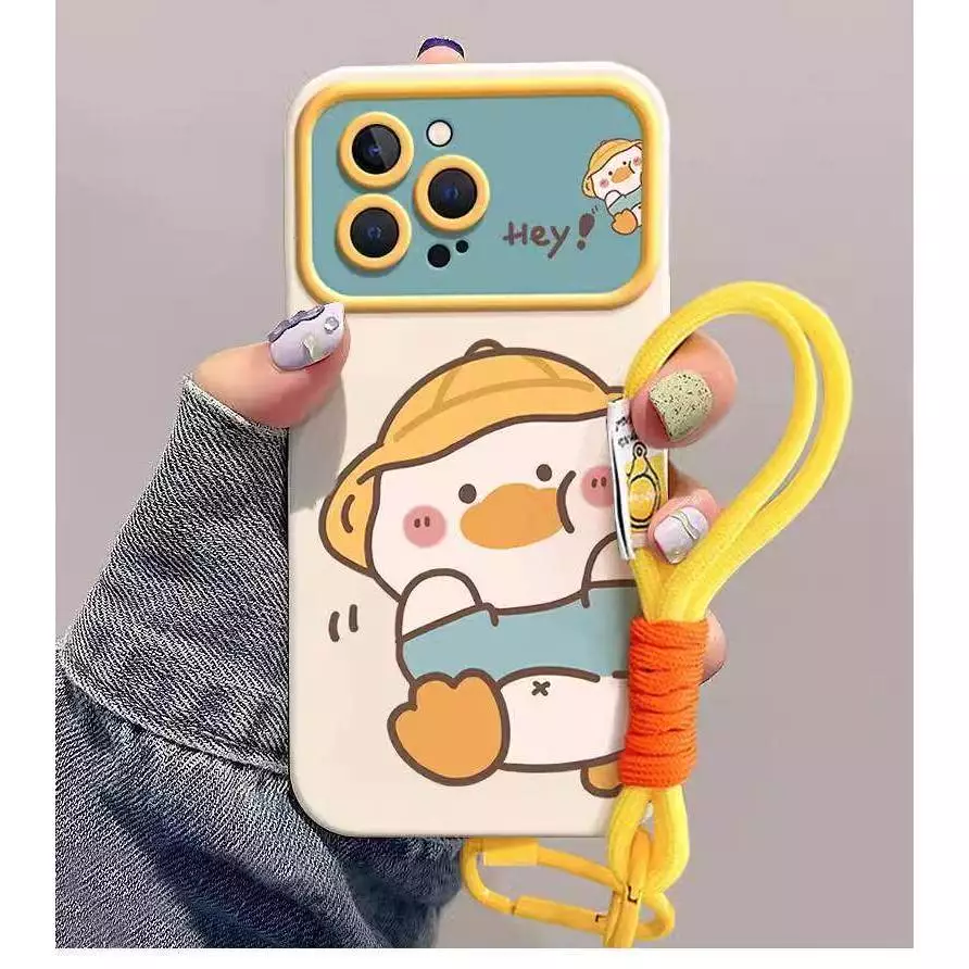 เป็ดน้อยสีเหลืองเหมาะสําหรับ Apple 15promax เคสโทรศัพท์ใหม่ iphone14 ความรู้สึกระดับไฮเอนด์ 13pro พร้อมเชือกเส้นเล็ก 12 Windows 11 น่ารัก 8plus รวมทุกอย่าง 7 ซิลิโคน x หญิง xs ป้องกัน xr ปก max thumbnail 7