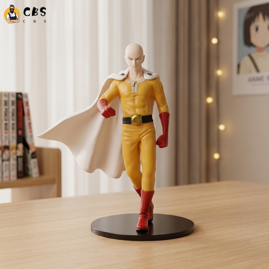 One Punch Man ไซตามะ Action Figure 17 ซม.PVC Anime Hero Bald Cape ของเล่นสะสม