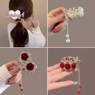 <Spring4>แฟชั่นRhinestone sel PearlผมClawsดอกไม้กิ๊บผู้หญิงCrrettesผู้ถือผมหางม้าHairpinsเครื่องประดับผมของขวัญNice