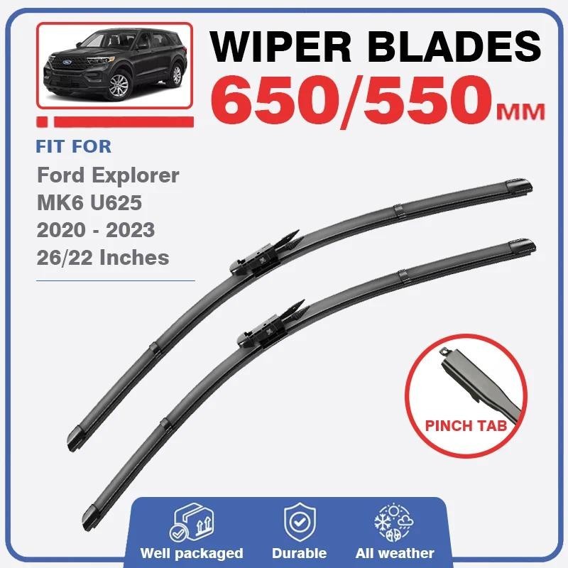 ใบปัดน้ําฝนชุดสําหรับFord Exploer 6th MK6 U625 2020 2021 2022 2023 ใบปัดน้ําฝนด้านหน้ากระจกกระจกเครื