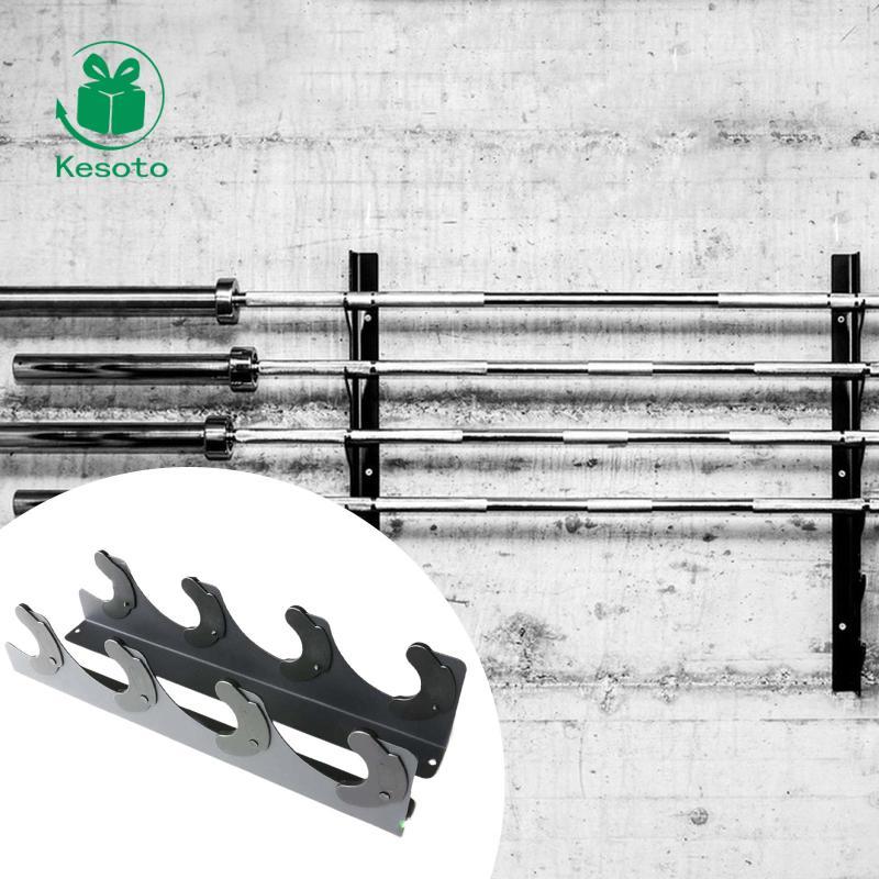 [Ehoyoxa] Gym Weights Barbell Holder Iron Wall Mounted Multi Bar Rack Adjustable Gear Organizer for 