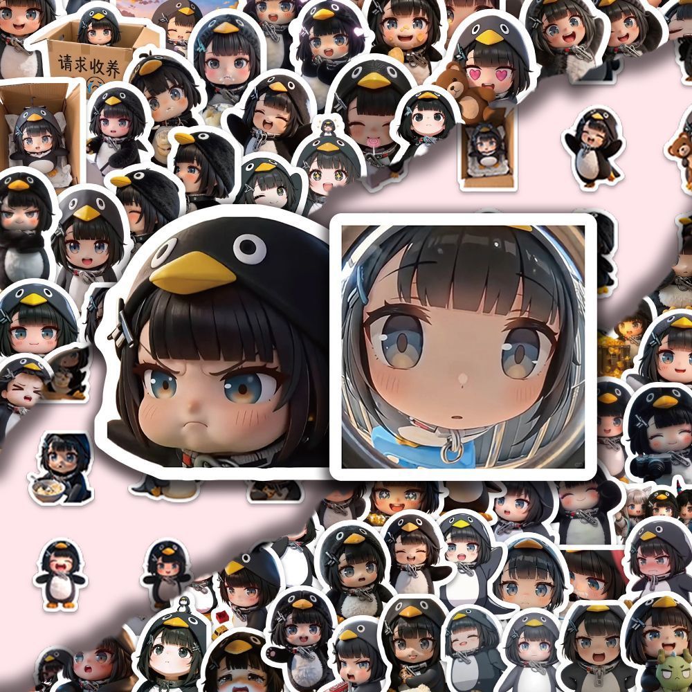 102PCS Gugu Gaga Penguin Arknights: Endfield Endmin สติกเกอร์ชุด DIY กระเป๋าเดินทาง Scrapbooking โทรศัพท์แล็ปท็อปเครื่องเขียนของเล่นเด็กสติกเกอร์